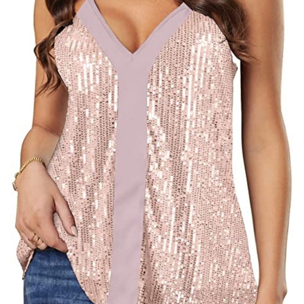 Sequined cami top
